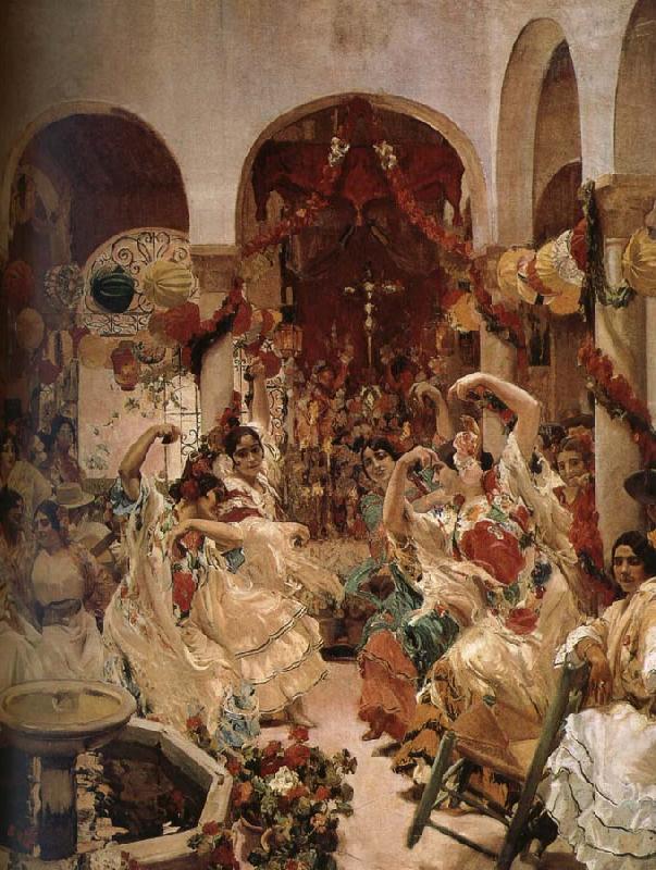 Joaquin Sorolla Sevilla Dance oil painting image